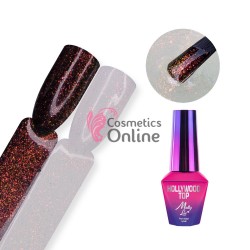 Top Coat Hollywood MollyLac cu particule pentru lacuri hibride UV/LED de 10g NO WIPE - 56318 Ready